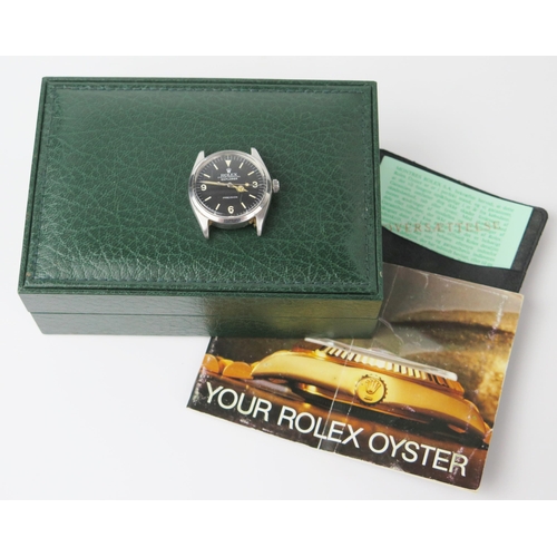 449 - ROLEX Oyster Perpetual Steel Cased Gent's Wristwatch with Explorer dial, (1962), Ref. 5500, 34mm cas... 