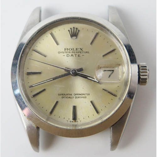 451 - ROLEX Oyster Perpetual Date Steel Cased Gent's Watch,  1966, Ref. 1500, 36mm case no. 369779, calibr... 