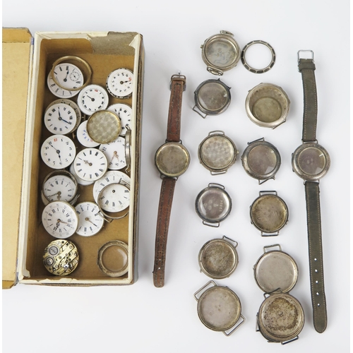 453K - Silver Trench Watch Cases and Movements