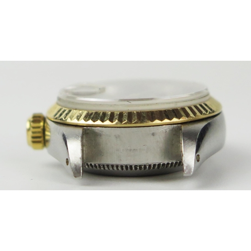 453A - ROLEX Ladies Oyster Perpetual Datejust Wristwatch, replacement non-Rolex movement. 26mm case. Runnin... 