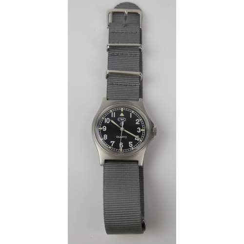 454b - CWC Miliary Wristwatch 1985, 35mm case, quartz movement, back marked 0552/6645-99 5415317 85. Runnin... 