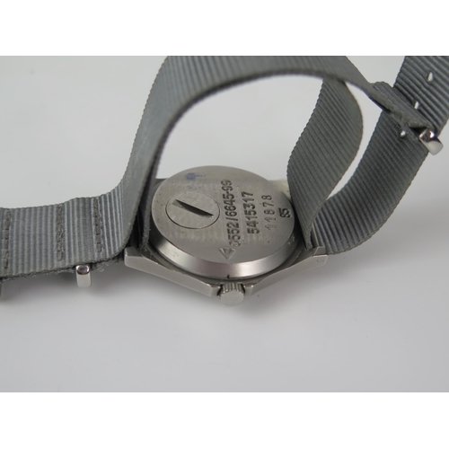 454b - CWC Miliary Wristwatch 1985, 35mm case, quartz movement, back marked 0552/6645-99 5415317 85. Runnin... 