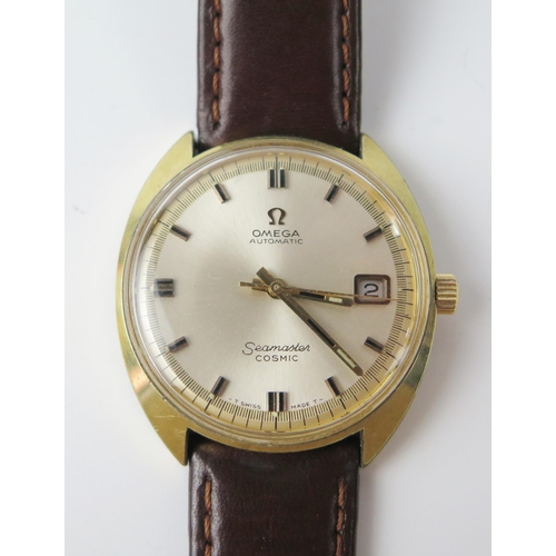 455 - Omega Seamaster Cosmic Automatic Gold Plated Gent's Wristwatch, Ref: 166.0022, 33.5mm case, made 196... 