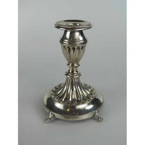 572 - .800 Continental Silver Candlestick, 12cm high