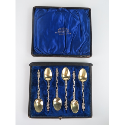 591 - Set of Six Continental Silver Coffee Spoons, 74g