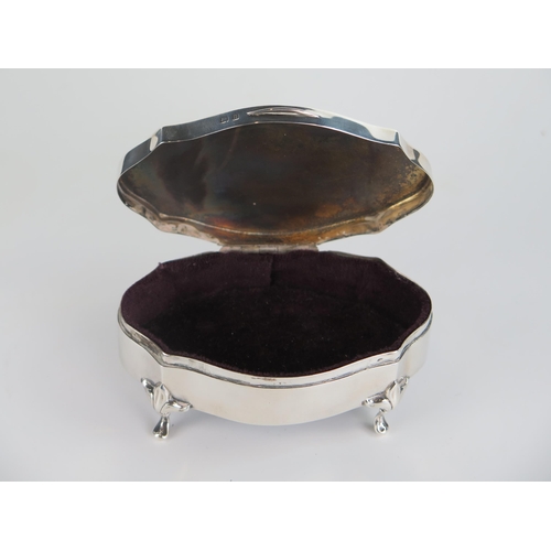 653 - Silver Ring Box with engine turned decoration, 8.5cm wide, Birmingham 1912, Henry Matthews, 99.6g gr... 