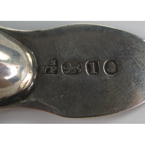 696 - George III Bright Cut Silver Caddy Spoon, 7cm, London 1786, George Smith (III) & William Fearn, 8.2g