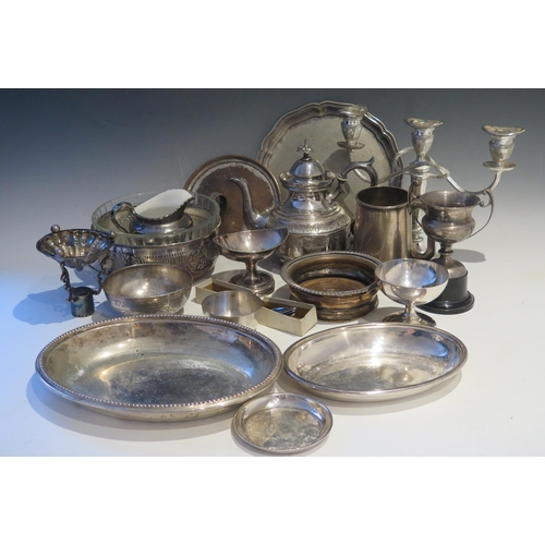 737 - Selection of Silver Plate including salver, bottle coaster, etc.