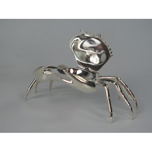 746 - Silver Plated Crab with hinged shell, 12cm wide