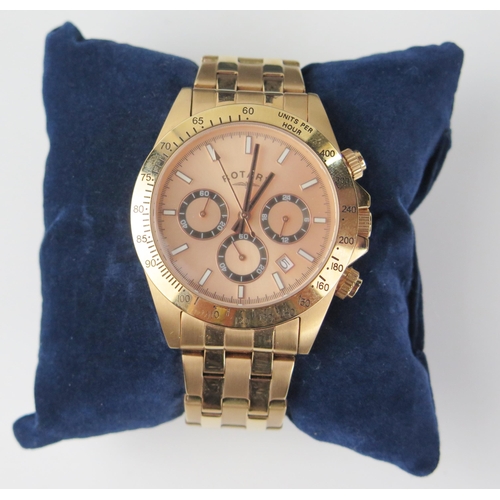 474 - ROTARY Rose Gold Plated Chronograph Wristwatch, boxed and appears unworn (was £249 retail)