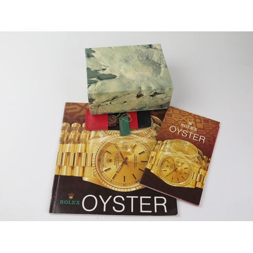 488 - ROLEX Oyster Card Box, tag and booklets