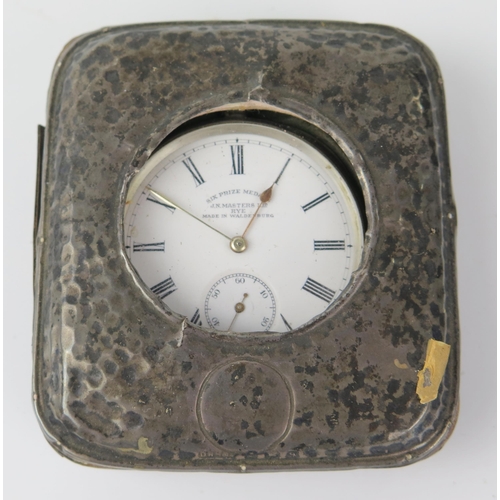 489 - J.N. Masters Silver Cased  Open Dial Pocket Watch and silver case. Faults