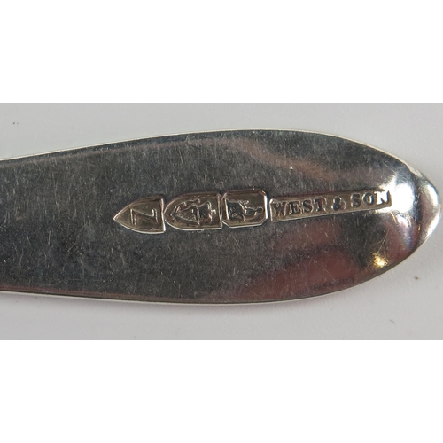 515 - Irish Bright Cut Silver Teaspoon (Dublin 1895, West & Son) and other Georgian and later silver flatw... 