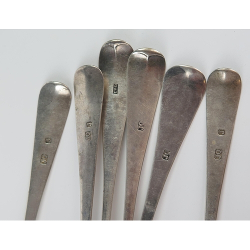 518 - A Selection of Jersey Silver Serving Spoons (Jacques Quesnel and CWO) and salt spoon, 272g. A/F