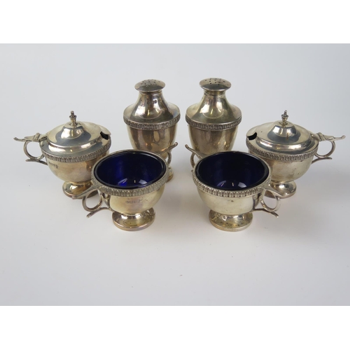 771 - Walker & Hall Six Part Cruet Set, 331g