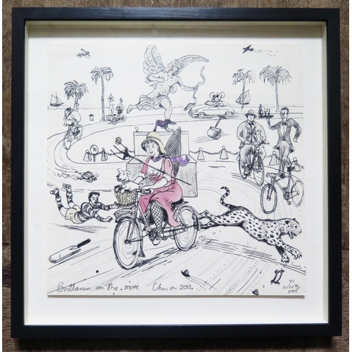 1013 - Chris Orr, Contemporary Artist and Printmaker, 'Britannia on the Move' 2013, Pencil Signed and Dated... 