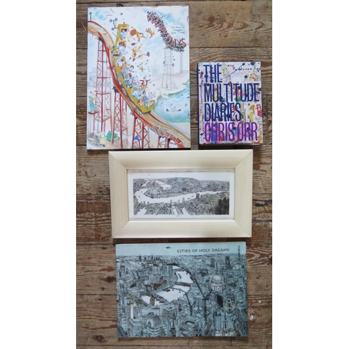 1014 - Chris Orr RA, 'Land of my Father'  Print, 22 x 11cm (excluding frame), F & G  with the Book from the... 