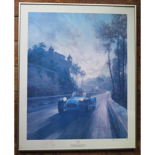 1014B - Alan Fearnley b.1932 British Commercial Illustrator and Painter of Motor Racing, Limited Edition Pri... 