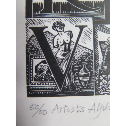 1030 - Pam Pebworth (b.1931) RWA, Society of Wood Engravers, inspired by Eric Gill. Two wood engravings of ... 