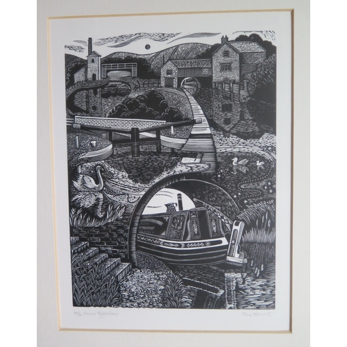 1030 - Pam Pebworth (b.1931) RWA, Society of Wood Engravers, inspired by Eric Gill. Two wood engravings of ... 