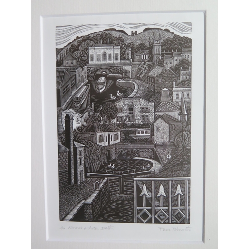 1030 - Pam Pebworth (b.1931) RWA, Society of Wood Engravers, inspired by Eric Gill. Two wood engravings of ... 