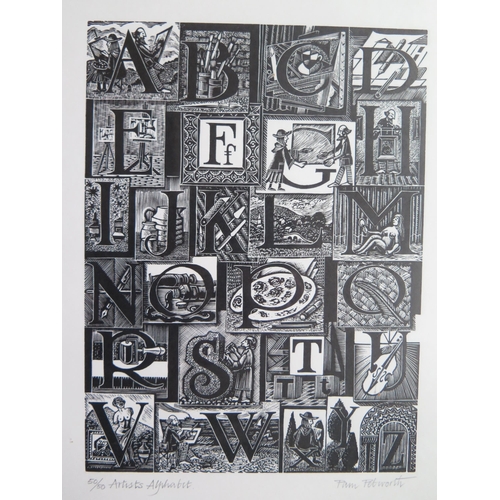 1030 - Pam Pebworth (b.1931) RWA, Society of Wood Engravers, inspired by Eric Gill. Two wood engravings of ... 