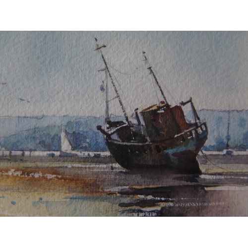 1031 - Ray Balkwill (b.1948) Westcountry Landscape Artist, 'Low Tide at Exmouth', Watercolour, pencil signe... 