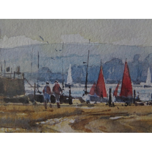 1032 - Ray Balkwill (b.1948) Westcountry Artist, 'Sailing off the Point, Exmouth', Watercolour, pencil sign... 