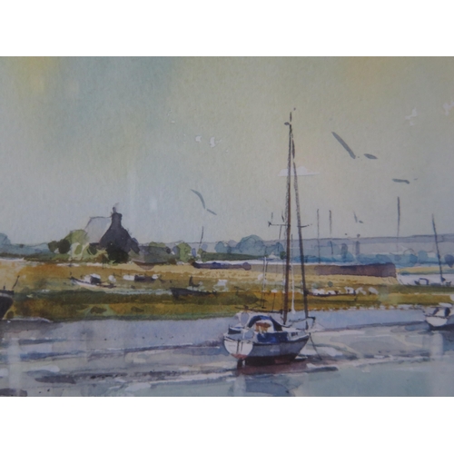 1034 - Ray Balkwill (b.1948) Westcountry Artist, 'River Exe at Topsham', Watercolour, pencil signed and Art... 