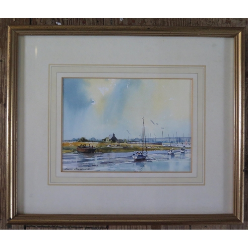 1034 - Ray Balkwill (b.1948) Westcountry Artist, 'River Exe at Topsham', Watercolour, pencil signed and Art... 