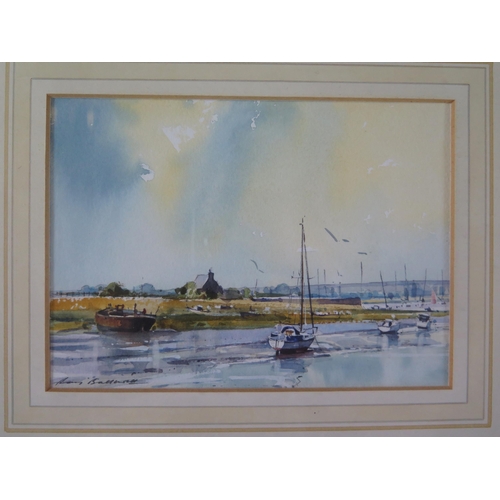 1034 - Ray Balkwill (b.1948) Westcountry Artist, 'River Exe at Topsham', Watercolour, pencil signed and Art... 