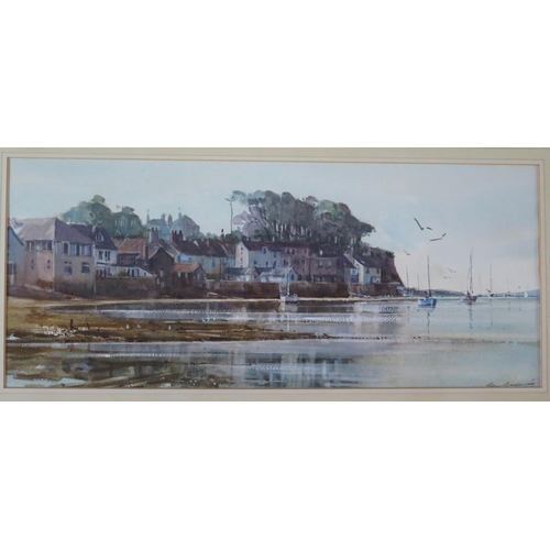 1037 - Ray Balkwill (b.1948) Westcountry Artist, 'Water's Edge, Lympstone', Watercolour, pencil signed and ... 