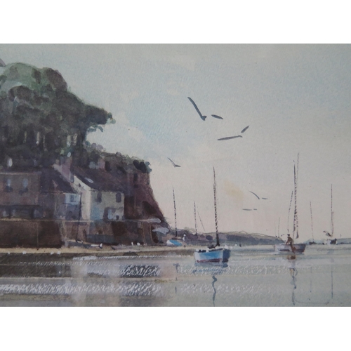 1037 - Ray Balkwill (b.1948) Westcountry Artist, 'Water's Edge, Lympstone', Watercolour, pencil signed and ... 