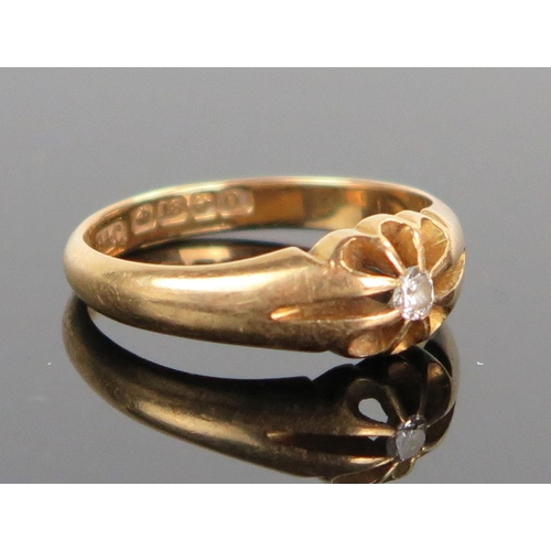 117 - Antique 18ct Gold and Diamond Solitaire Ring, c. 2.6mm stone, size M.5, 3.8g, Birmingham 1913, G&C