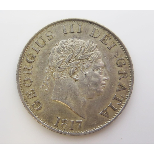 1822 - George III 1817 Silver Half Crown