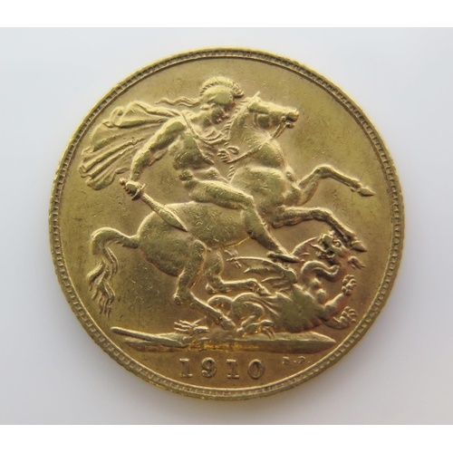 1826 - Edward VII 1910 Gold Sovereign