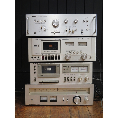 1863 - Tensai TA-2030 Stereo Amplifier, Hitachi D-220, Marantz Model 5000 and Denyo Model TU-3000L