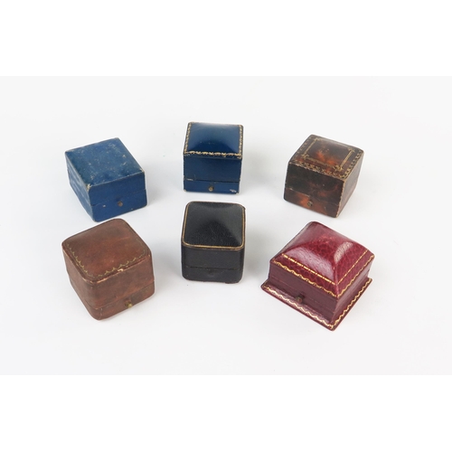 271 - Six Vintage Ring Boxes including The Sheffield Goldsmiths Company and Shapland