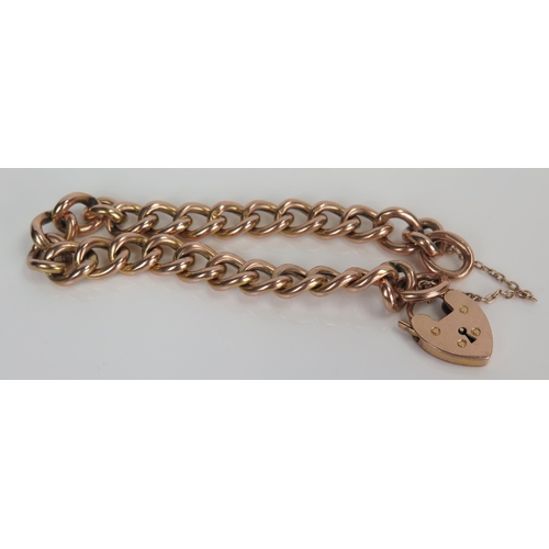 395 - 9ct Gold Curb Link Bracelet, 11.3g