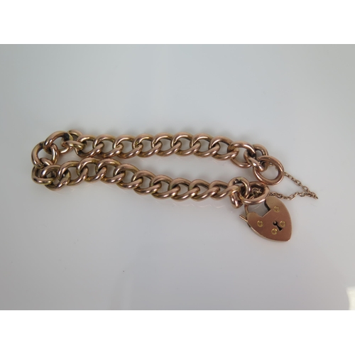 395 - 9ct Gold Curb Link Bracelet, 11.3g