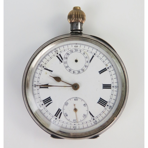 399 - Silver Cased Open Dial Chronometer Pocket Watch, 49mm case