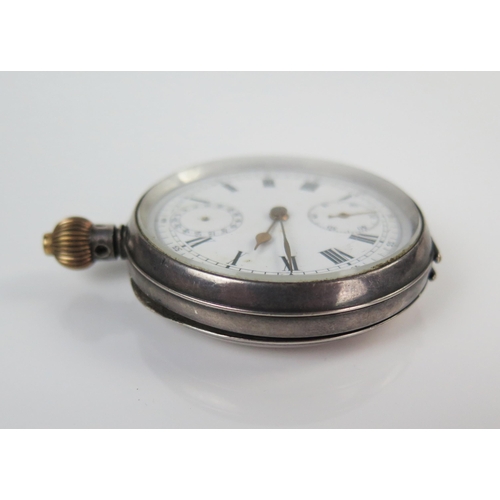 399 - Silver Cased Open Dial Chronometer Pocket Watch, 49mm case