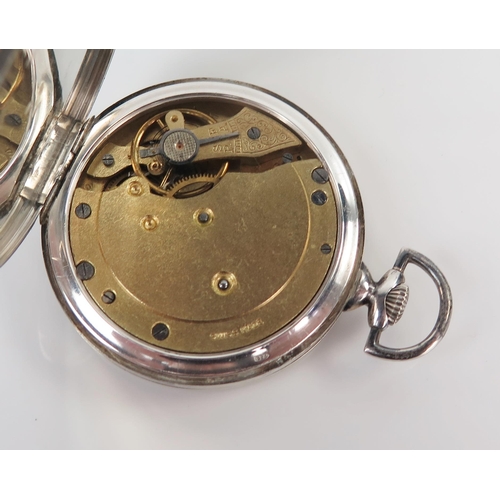 400 - MEDANA Art Deco Silver Cased Open Dial Pocket Watch, 47mm case. Running