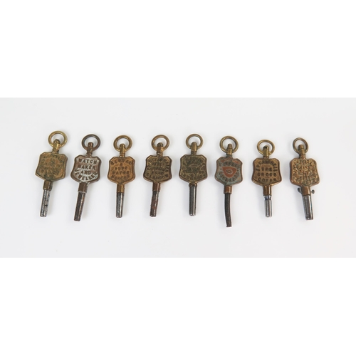 412 - Collection of Named Pocket Watch Keys including Kendal & Dent