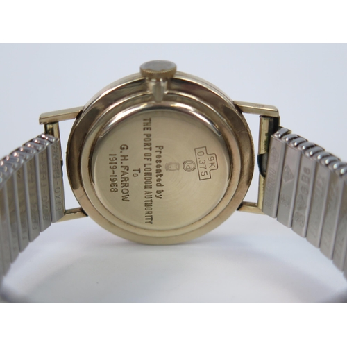 422 - Gent's CHALET 9ct Gold Cased Dress Watch. Running