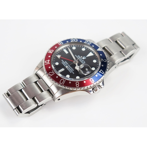 428 - ROLEX Oyster GMT Master Chronometer with Pepsi bezel, Ref: 1675, 40mm case no. 874582, calibre 1560 ... 