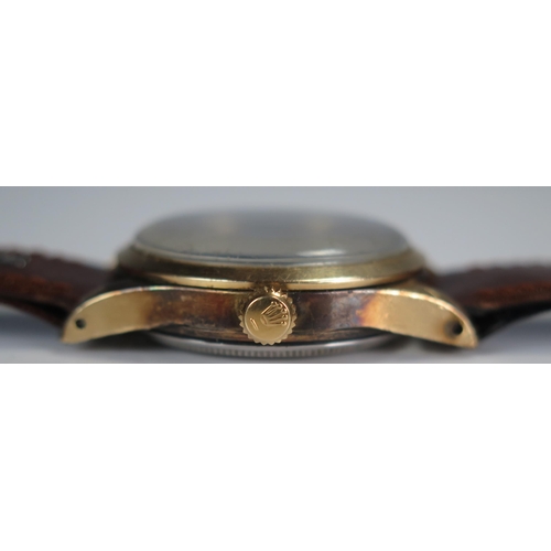 453 - 1960's ROLEX Air King, ref: 5506, 33.5mm 40 micron gold plated,  case number rubbed, but probably 62... 