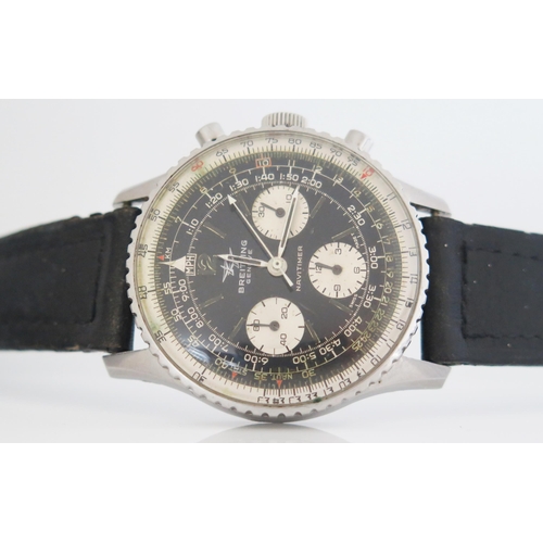 487 - Brietling Navitimer, ref: 806, 40mm case with 17 jewel movement, stamped 178 TJ 11. Running