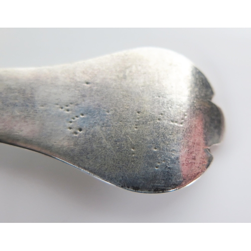 506 - James II Silver Rat Tail Trifid Spoon with flat stem, maker IS with coronet over (see Jackson p. 143... 