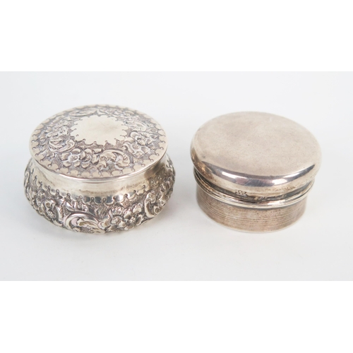 641 - Two silver rouge pots, 40grams, (2).